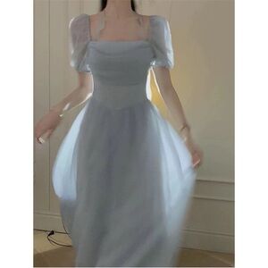 Elegant Blue Women's Dress